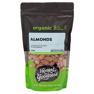 Honest To Goodness Organic Almonds 500g